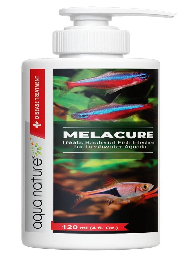 aqua nature AquaNature® Melacure Treats Bacterial Fish Infection for Freshwater Aquaria (120ml) - Image 1